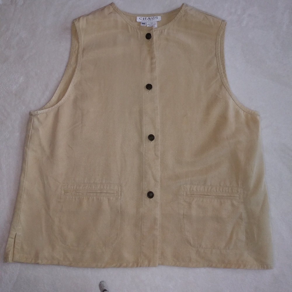 CHAUS sports vest sz.14 100% tencel